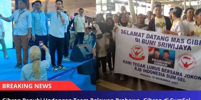 Gibran Penuhi Undangan Team Relawan Prabowo- Gibran di SumSel