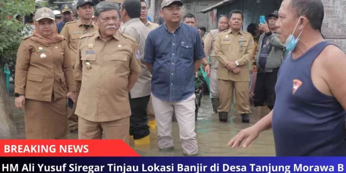 HM Ali Yusuf Siregar Tinjau Lokasi Banjir di Desa Tanjung Morawa B