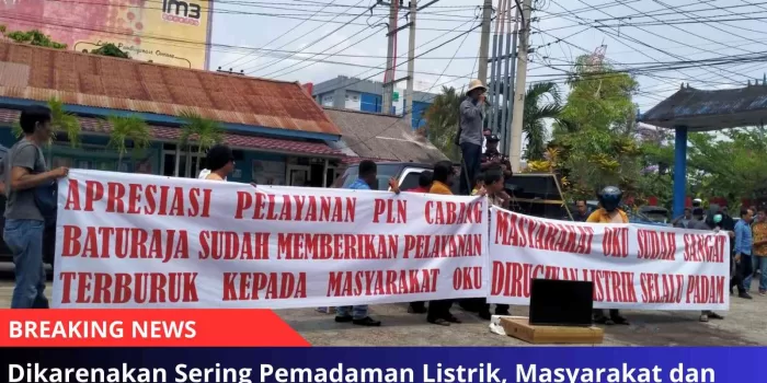 Dikarenakan Sering Pemadaman Listrik, Masyarakat dan Aktivis OKU Geruduk Kantor PLN