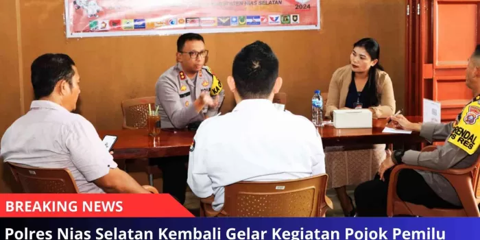 Polres Nias Selatan Kembali Gelar Kegiatan Pojok Pemilu dengan KPU dan Bawaslu