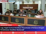 Lagi, Kejati Sumut Hentikan Penuntutan 4 Perkara Dengan Pendekatan Keadilan Restoratif
