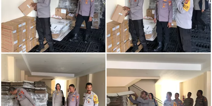 Dukung Pemilu Aman dan Damai, Tim Wasops Irwasda Polda Maluku Tinjau Ketersediaan Logistik Pemilu di Kota Tual