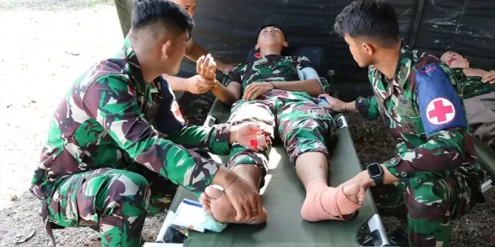 Lanud Dominicus Dumatubun Latihan Simulasi Penanggulangan Bencana