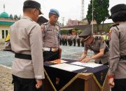 Pelantikan Kasat Reskrim, PS Kasat Lantas dan Kasat Binmas Langsung di Pimpin Oleh Kapolres Tanah Karo