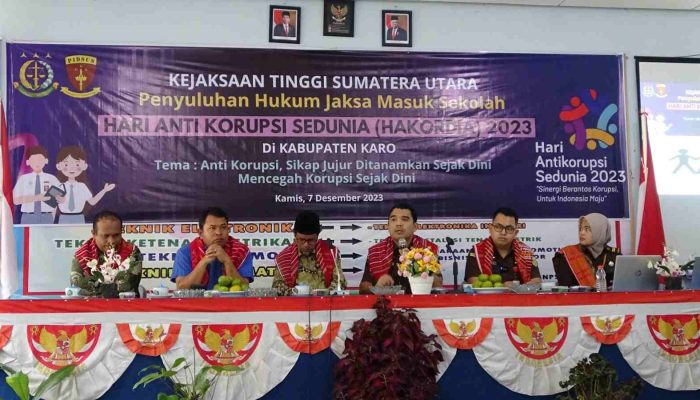 Sambut Hakordia 2023, Jaksa Kejati Sumut Ajak Siswa SMK N 1 Merdeka Jujur dan Disiplin Sejak Dini