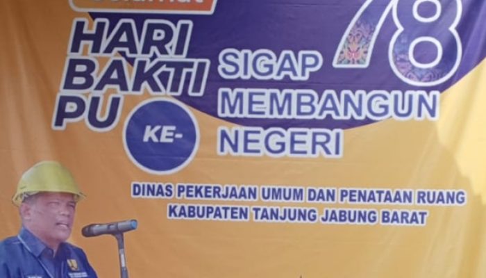 Kadis PUPR Bersama Wakil Ketua DPRD Tanjab Barat Peringati Hari Bakti PU ke 78
