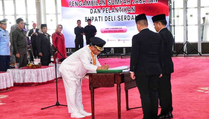 HM Ali Yusuf Siregar Resmi Dilantik Jadi Bupati Deli Serdang Definitif