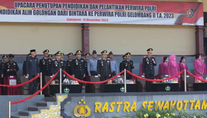 Wakalemdiklat Polri Lantik 1.290 Bintara Menjadi Perwira Polri