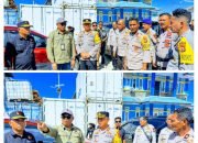 Polres Tual Amankan Kedatangan Logistik Pemilu di Pelabuhan Tual