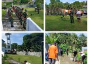 Koramil 1503-02/Elat Laksanakan Kerja Bakti Bersihkan Tempat Ibadah