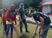 Gelar Jumat Bersih, Kodim 1503 Tual Bersih-bersih Tempat Ibadah di Kab. Malra