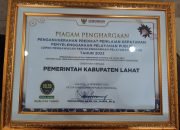 Pemkab Lahat Raih Penghargaan Tingkat Nasional Predikat Kepatuhan Pelayanan Publik Dari Ombudsman RI