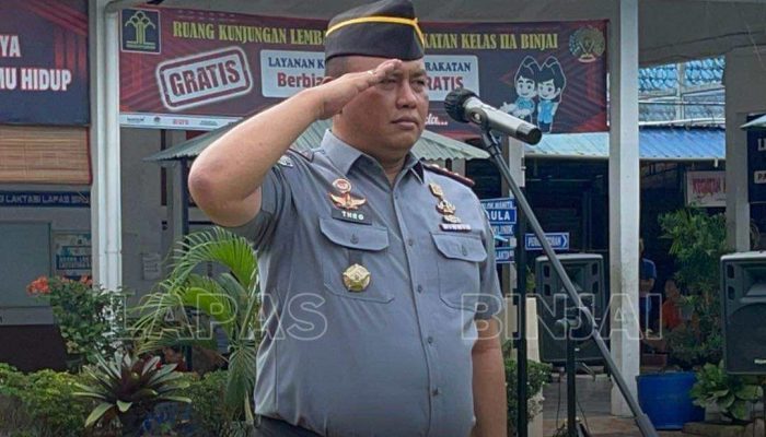 Pimpin Apel Pelepasan Tugas Belajar, Kalapas Binjai Juga Beri Penghargaan Pegawai Teladan