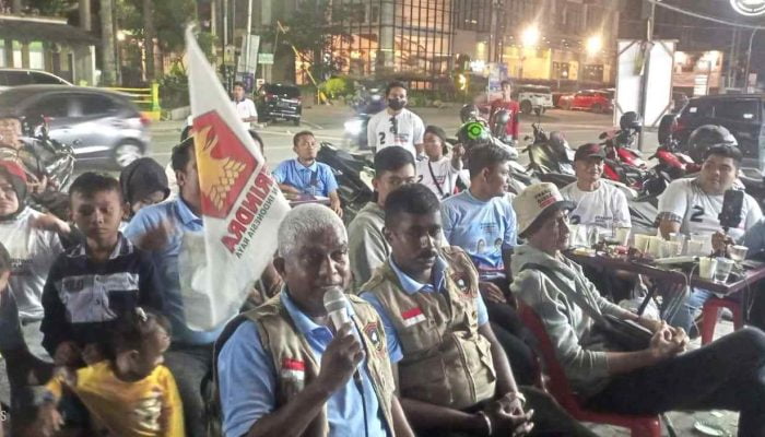 Nobar Posko Relawan dan Penggalangan Prabowo-Gibran Digoyang Saudara Disabilitas