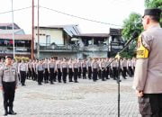 Wakapolres Nias Selatan Gelar Apel Kesiapan Personel Saat Pengamanan di TPS Pemilu 2024