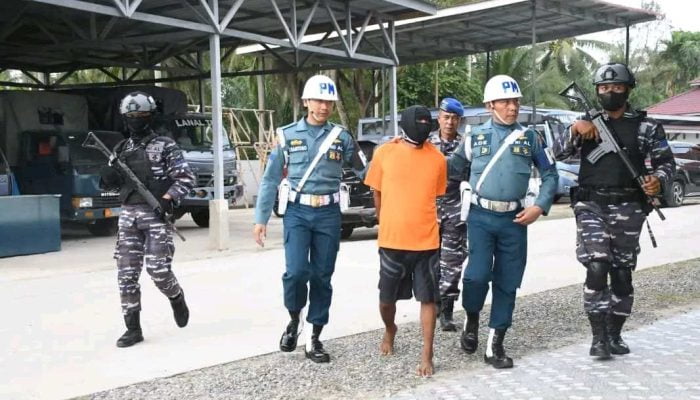 Tim F1QR Lanal Tanjung Balai Asahan Gagalkan Penyeludupan Narkoba Jenis Sabu