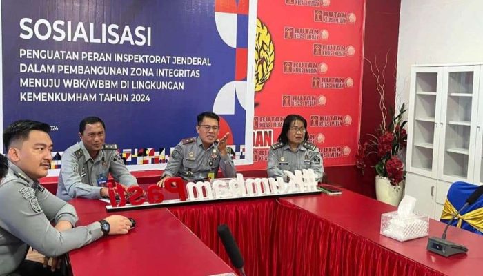 Rutan Kelas I Medan Ikuti sosialisasi Inspektur Jenderal Kementerian Hukum dan HAM