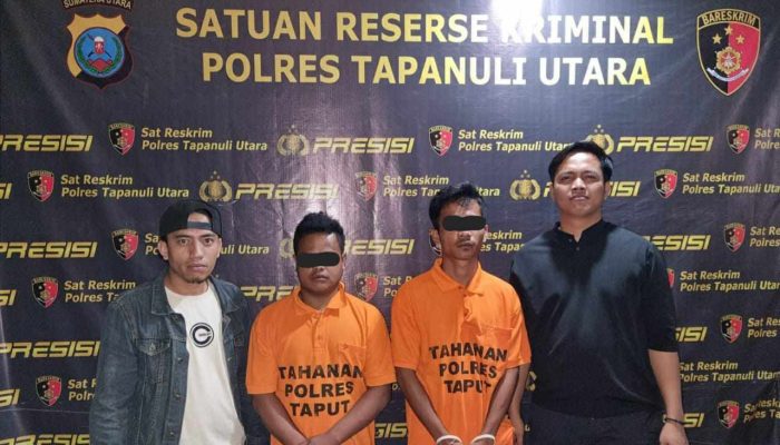 Dua Tersangka Curanmor Diringkus Sat Reskrim Polres Taput