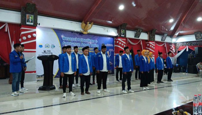 PK PMII Trunojoyo IAI Nata Sampang Reami Dilantik dan Beri Santunan Anak Yatim