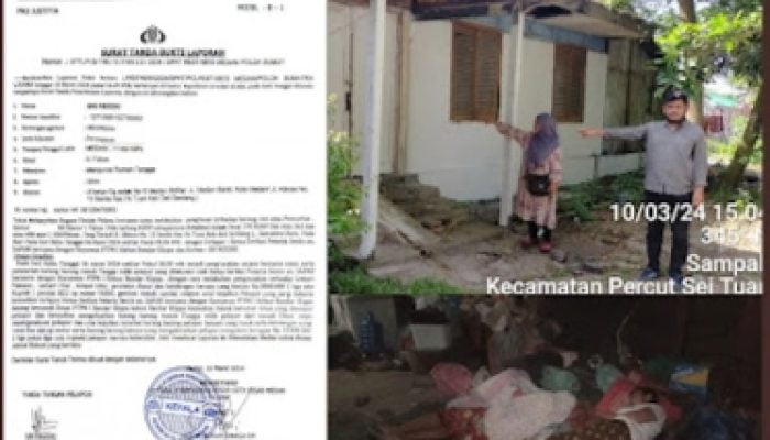 Berlagak Eksekutor Pengadilan, Korban Pengusiran Paksa di Rumdis PTPN II Lapor Polisi, Korban Alami Kerugian Puluhan Juta