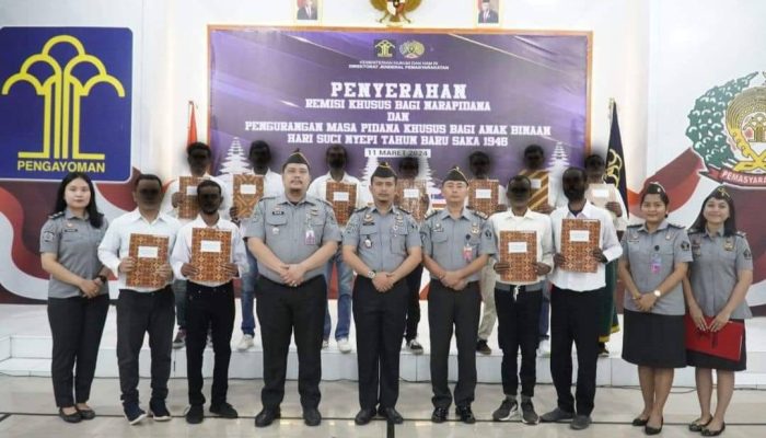 19 WB Rutan Medan Terima Remisi Khusus Hari Raya Nyepi, 1 Diantaranya Langsung Bebas