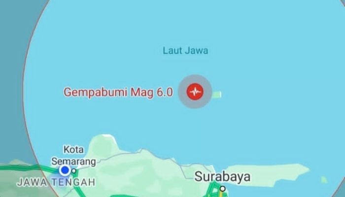 Gempa M6,0 Guncang Tuban Jatim, Getaran Terasa Sampai Demak, Semarang dan Kendal