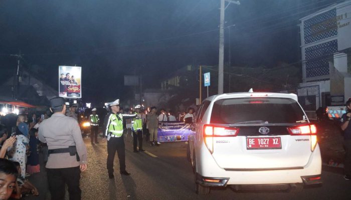Polres Pesisir Barat Melakukan Pengamanan Kegiatan Tradisi Memalam Pitu Likokh