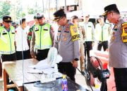 Kapolres Nias Selatan Lakukan Pengecekan Pos PAM dan Pos YAN Ketupat Toba 2024