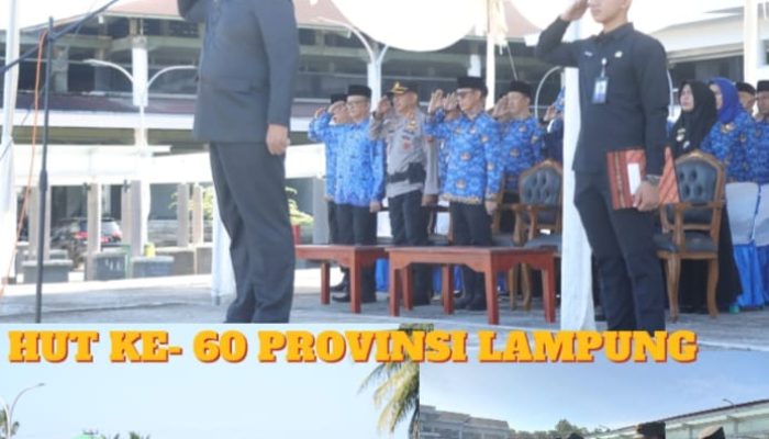 Pemkab Pesibar Gelar Upacara Peringatan HUT Ke- 60 Provinsi Lampung