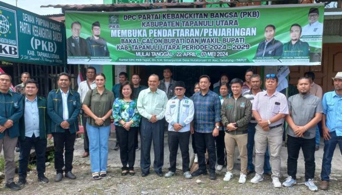 Hari Terakhir Pendaftaran di PKB Taput, Jonner Simatupang dan Christmanto Serahkan Berkas Cabup/Cawabup