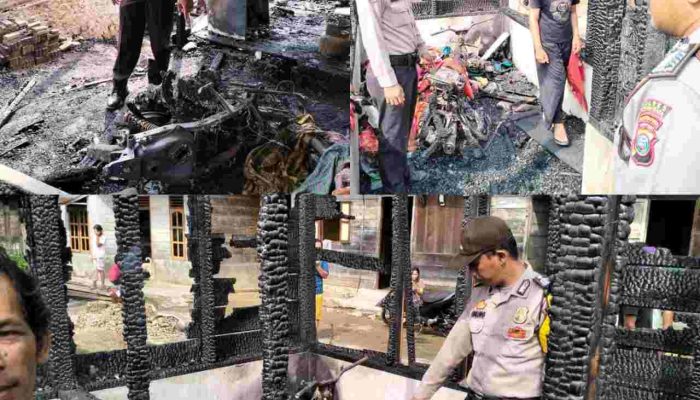 Dua Unit Rumah Ludes Terbakar di Adiankoting Taput