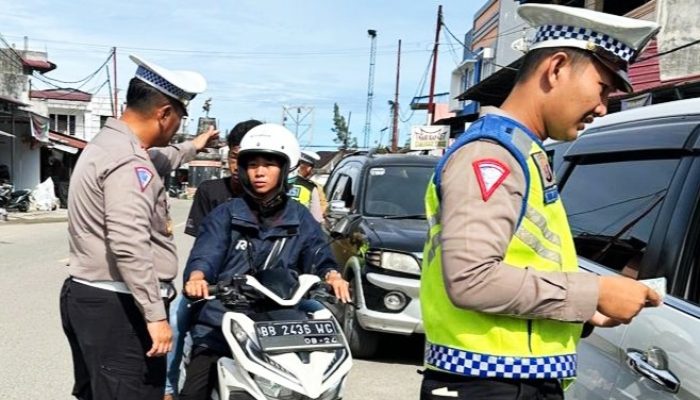 Satlantas Polres Nias Selatan Bersama Bapenda dan UPTD Gelar Rajia Terpadu PKB