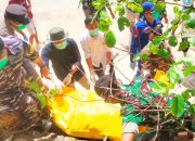 Satpol Airud Polsek Tello dan TNI dan Dinkes Nias Selatan Evakuasi Mayat di Perairan Pulau Hibala