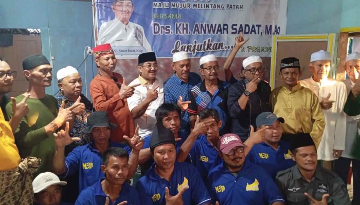 Pengukuhan dan Silahturami Posko Team M3P Relawan Pemenangan Anwar Sadad Sebagai Cabup 2 Periode