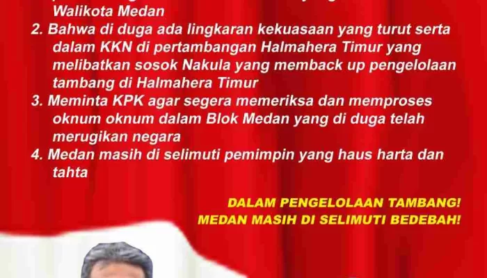 Munculnya Istilah Blok Medan Pada Persidangan IUP di Maluku, Presidium GMPC Sumut Minta KPK Segera Usut Tuntas