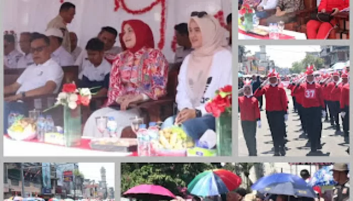 Ribuan Pelajar Ikuti Lomba Baris Berbaris dan Marchind Band Dalam Rangka Meriahkan HUT RI Ke – 79