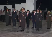 Kapolres Lahat Pimpin Upacara Apel Kehormatan dan Renungan Suci HUT RI ke – 79 di TMP