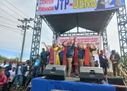 Cabup dan Wabup Taput Jonius Taripar P Hutabarat dan Deni Lumbantoruan Daftar ke KPU Taput Didukung 7 Parpol