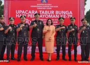 Dalam Rangka Peringati Hari Pengayoman Ke 79, Lapas Binjai Ikuti Upacara Tabur Bunga dan Ziarah Makam Pahlawan