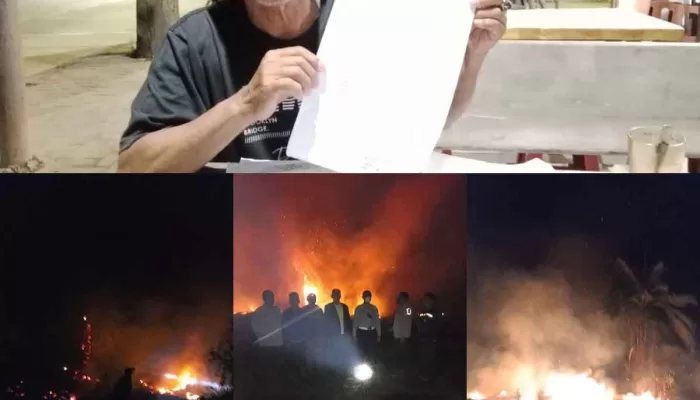Pasca Lapor ke Polisi Penyerobotan Lahan, Kebun Sawit KTS Makmur Malah Dibakar OTK