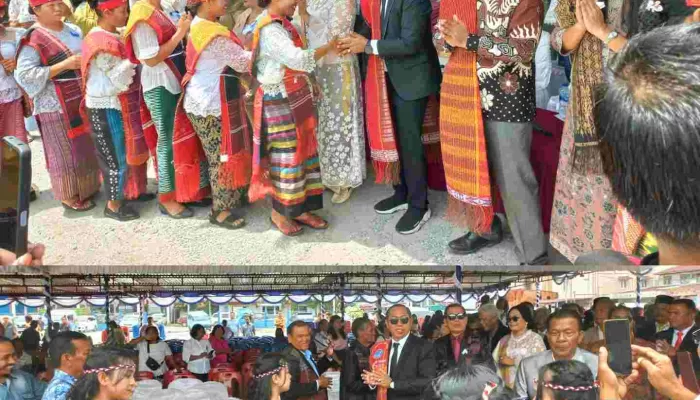 Ribuan Pomparan Si Raja Nabarat Berangkatkan Calon Bupati Taput JTP-DENS