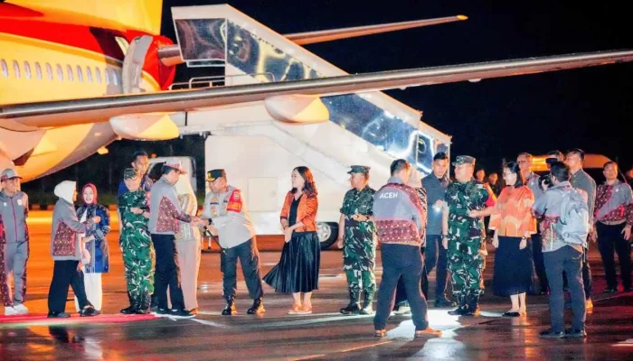 Kapolda Sumut Sambut Kedatangan Presiden RI di Bandara Kualanamu