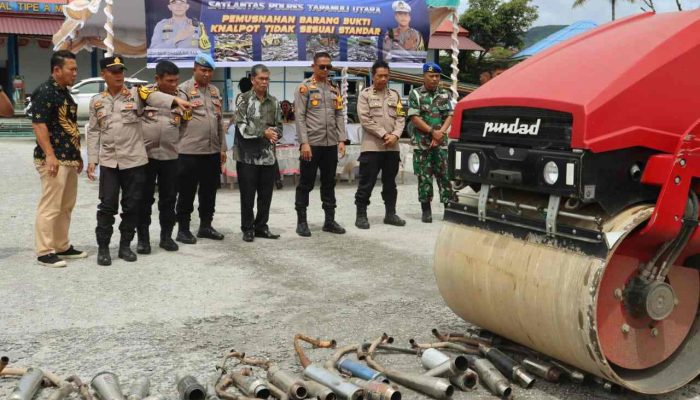 Polres Taput Musnahkan 270 Knalpot Brong Hasil Penindakan