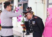 Kapolres Nias Selatan Pimpin Upacara Wisuda Purna Bakti AKP Agus Enti Mansyah