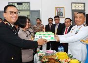 Kapolres Nias Selatan Mengucapkan Selamat HUT TNI ke-79 di Mako Lanal Nias
