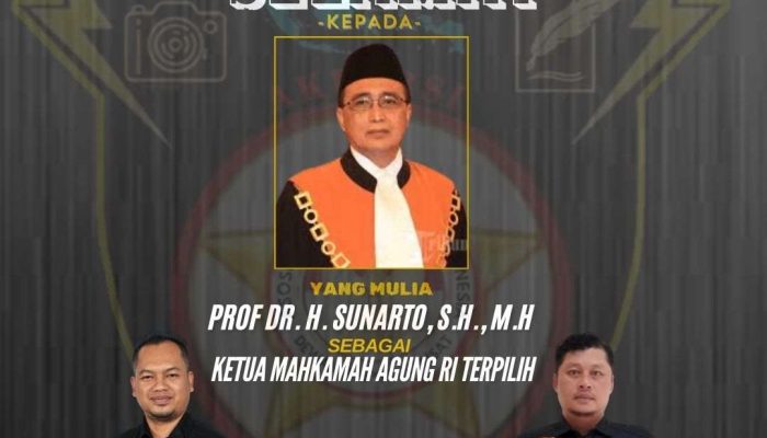 AKPERSI Ucapkan Selamat Untuk Prof Dr Sunarto, S.H., M.H Terpilih Sebagai Ketua Mahkamah Agung RI Secara Aklamasi