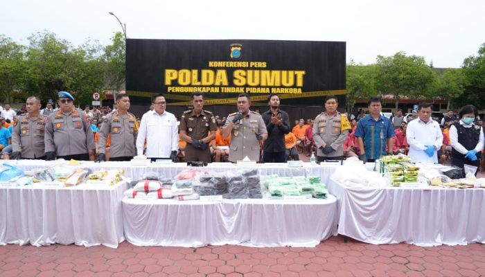 Polda Sumut Hadiahi 28 Tersangka Narkoba Dengan Timah Panas