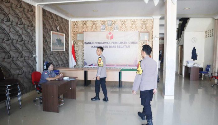 Polres Nias Selatan Tingkatkan Pengamanan di Kantor Bawaslu