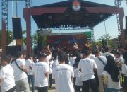 KPUD OKU Menggelar Jalan Sehat di Taman Kota Ahmad Yani