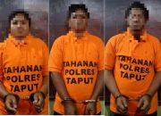 Polres Taput Tahan 3 Orang Pelaku Penganiayaan dan Perusakan di Pahae Jae